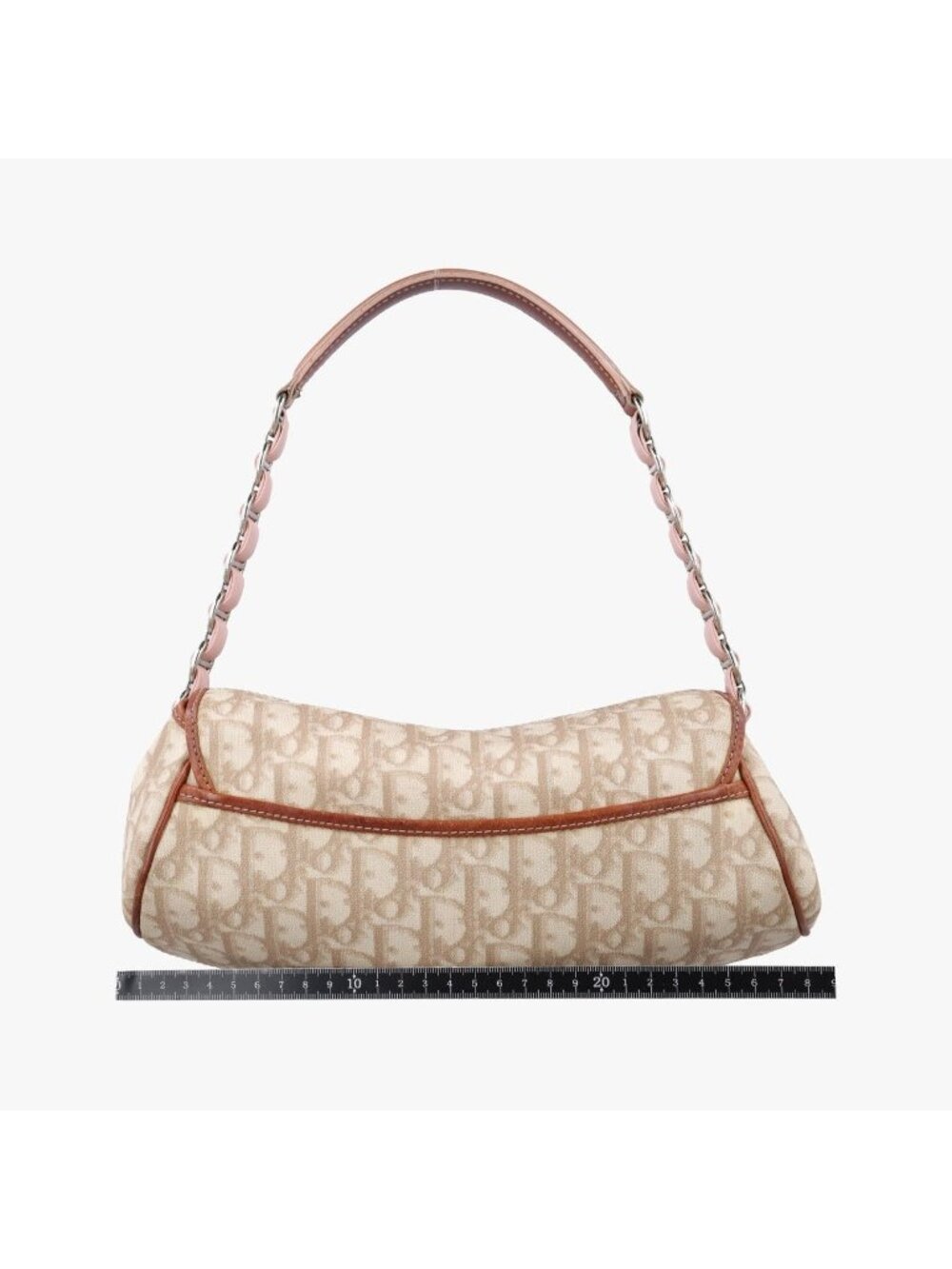 ★SOLD★ Dior Romantic Heart Trotter Beige Brown Pink Canvas Xleather Messenger - Picture 2 of 15